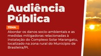 MP realizará audiência em Brasileira para discutir danos socioambientais da instalação de Complexo Solar